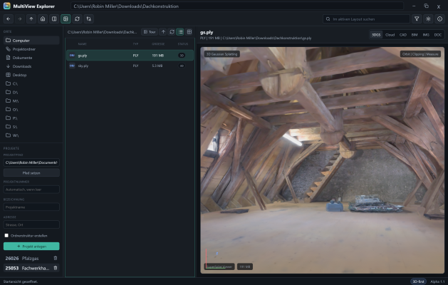 3D Gaussian Splatting im Multiview Explorer