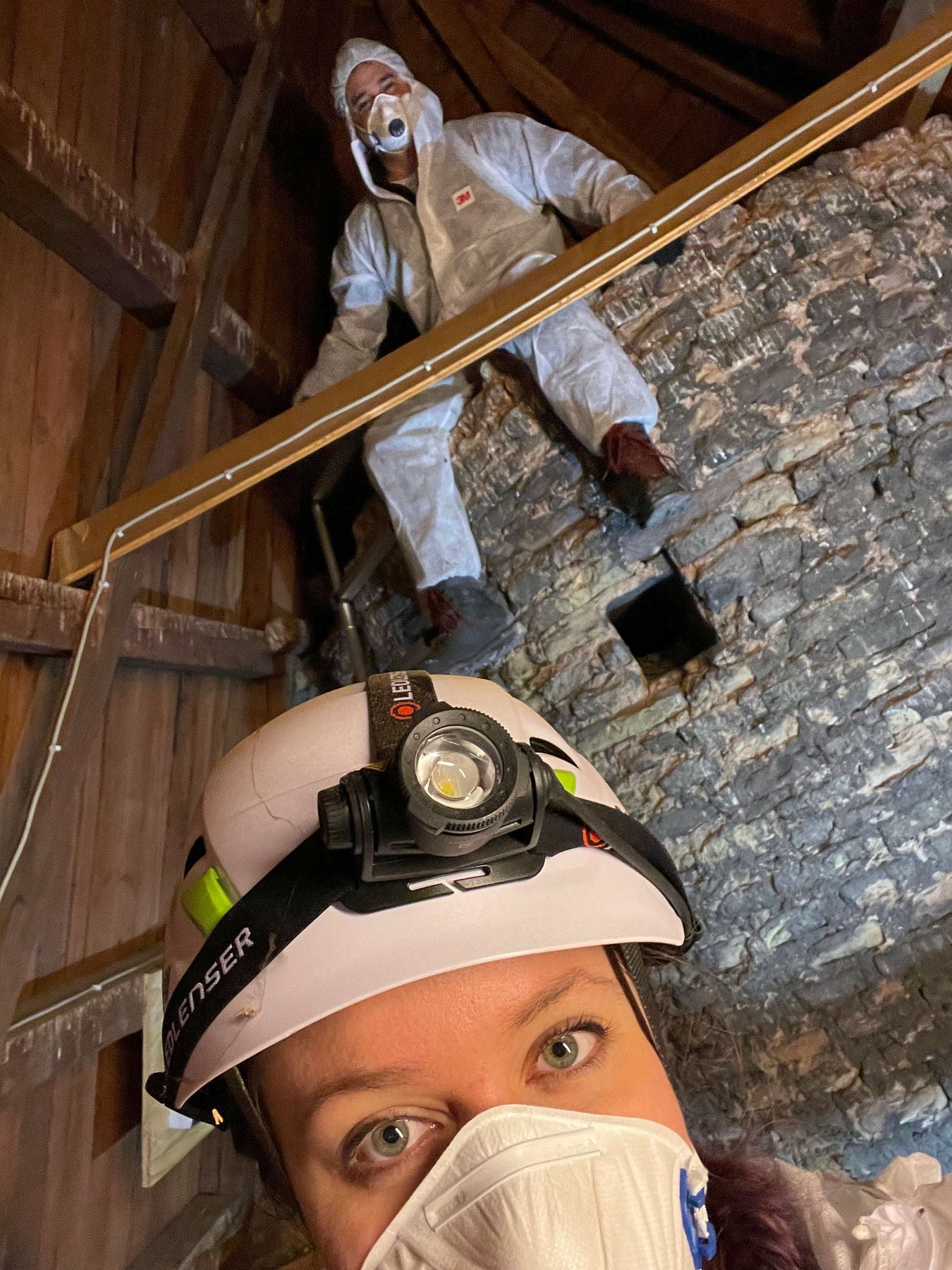 Bauforscherische Untersuchung in einem historischen Bauteil des Reichklaraklosters